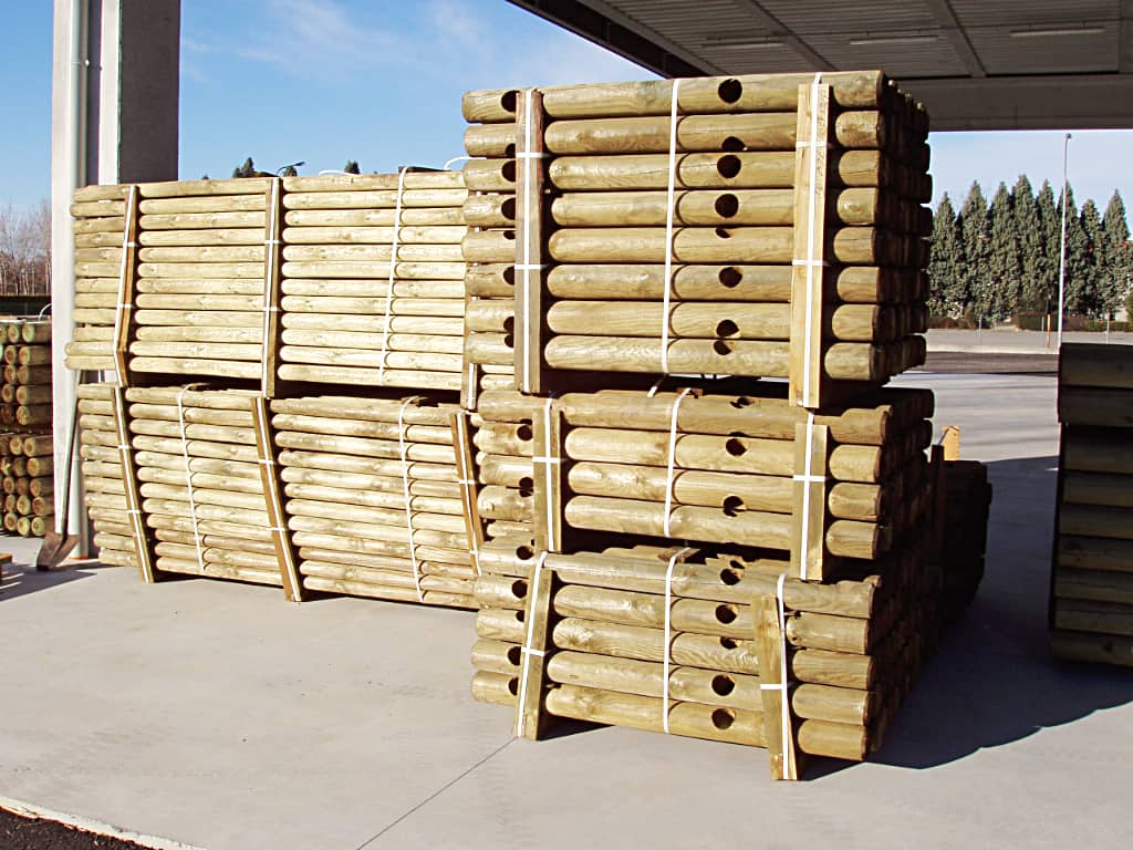Pali in Legno, Recinzioni e Strutture per Esterni 2 Pali in Legno